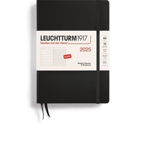 Leuchtturm1917 Black Weekly Planner & Notebook 2025